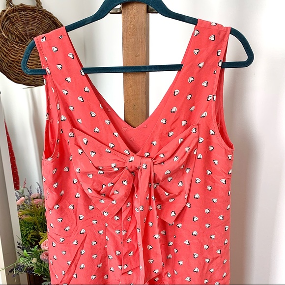 Anthropologie Yumi Kim Silk Heart Print Mini Dress - Picture 7 of 16